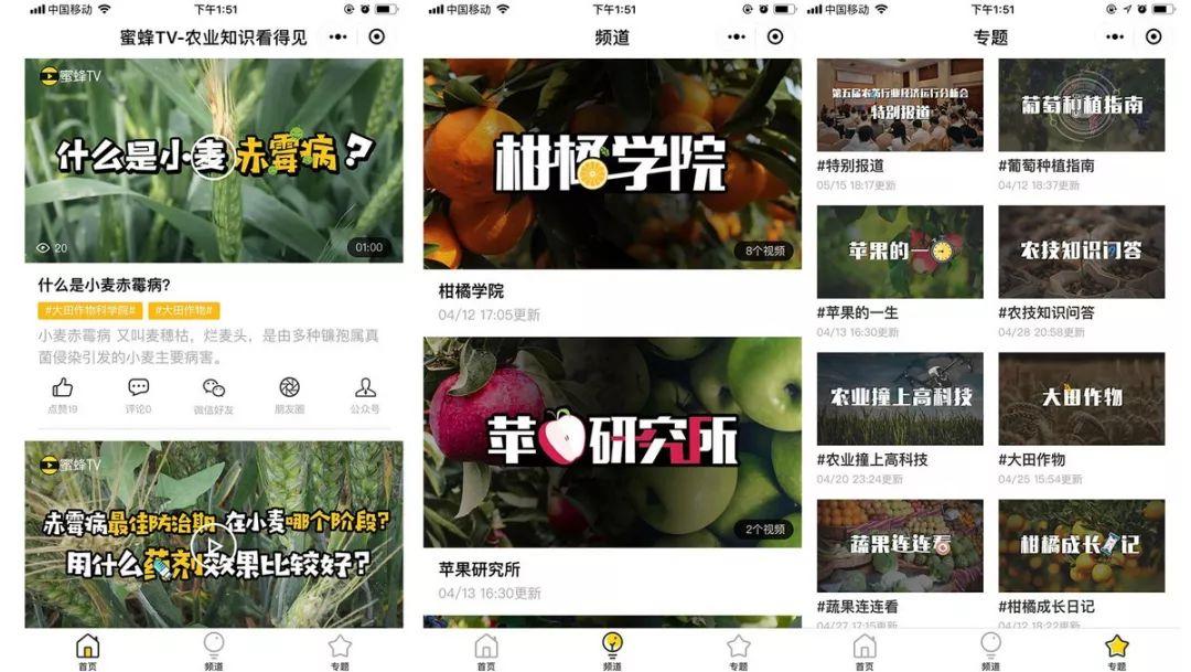 新农宝推出农业短视频平台『蜜蜂TV』，让农业知识看得见！