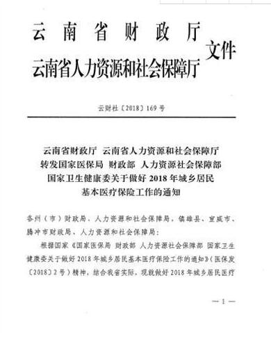 2019年云南城乡居民医保缴费标准是多少？补助标准上涨了多少？