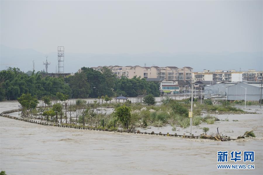 “长江2020年第5号洪水”形成，四川遭遇罕见连续性暴雨，乐山大佛脚趾被淹